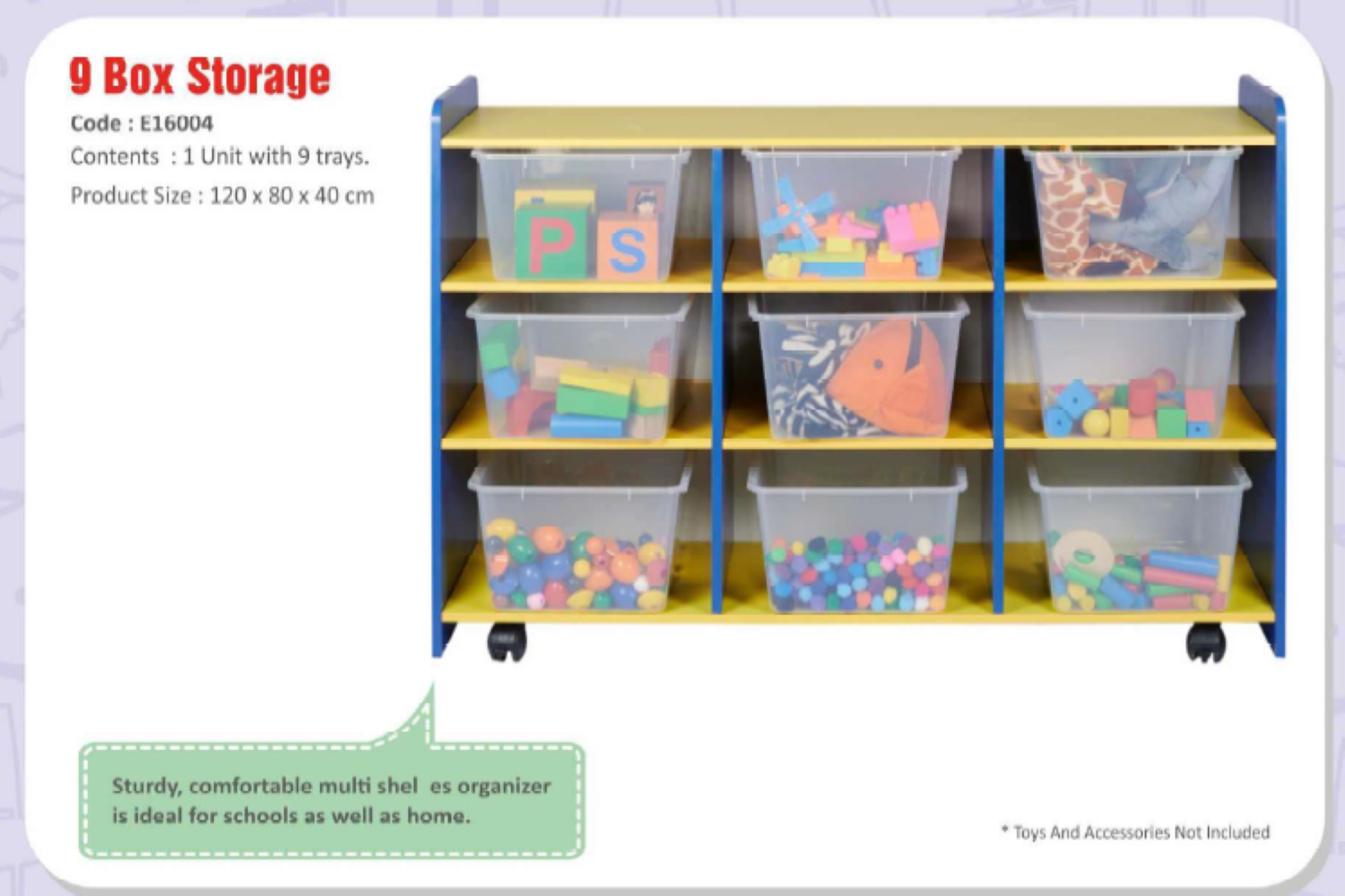 9 Box Storage for classroom