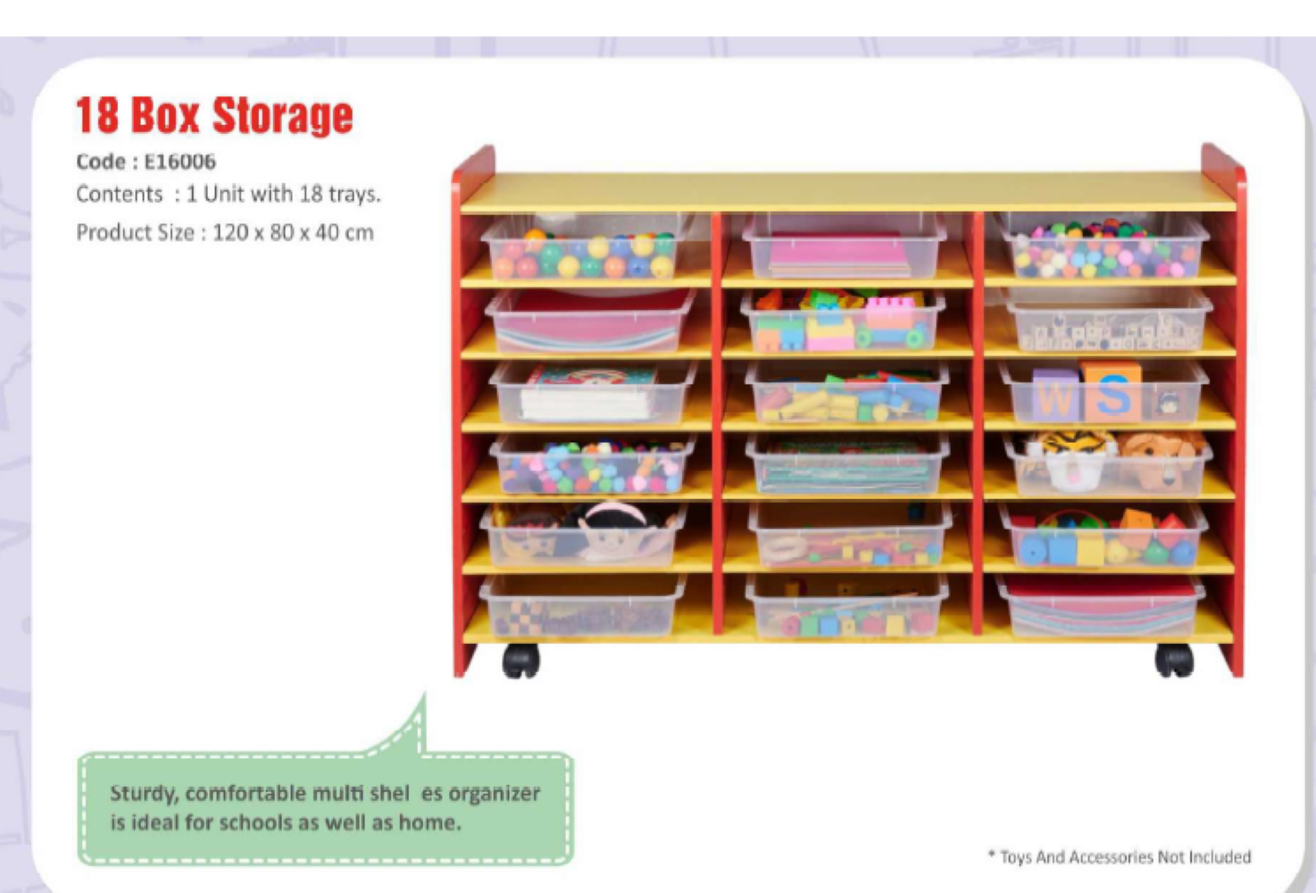 18 Box Storage for classroom organization